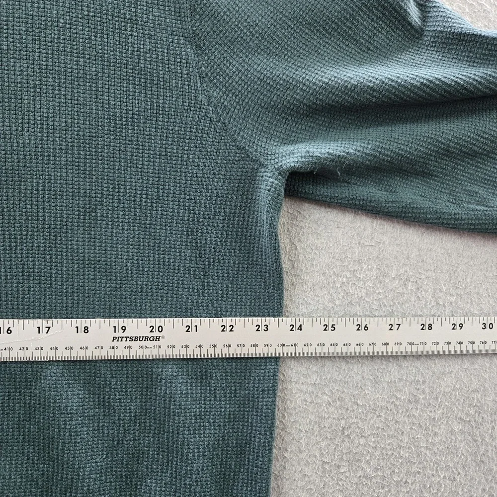 Linksoul Men Sweater XL Green Cashmere Blend Thermal Drawstring‎ Long Sleeve